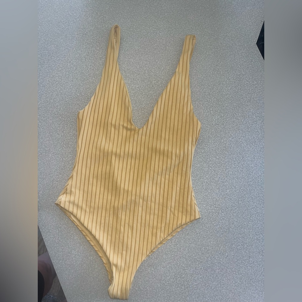 Sunny Yellow Striped Bodysuit